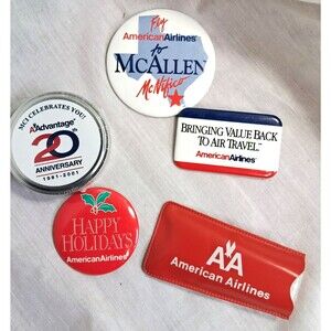 American Airlines Pins Tin of Mints Anniversary Holiday Vintage